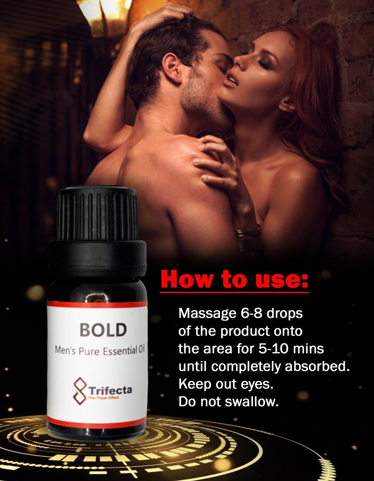 Bold Men's Pure Essential Oil (10ml) –
Enlargement Oil for Permanent Thickening, Increase Endurance, Boost Performance, Manhood Growth Oil.